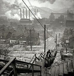 Pittsburgh's steel mills in 1940