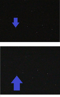 Movement of Neptune in front of the stars of Aquarius in 2022
