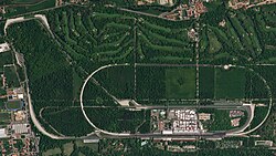 Satellite view of the Monza Circuit