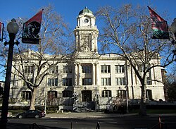 Sacramento City Hall is the seat of the Government of Sacramento, hosting the Mayor of Sacramento and Sacramento City Council.