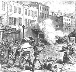 The New York Draft Riots were marked by clashes between angry mobs and Union Army soldiers
