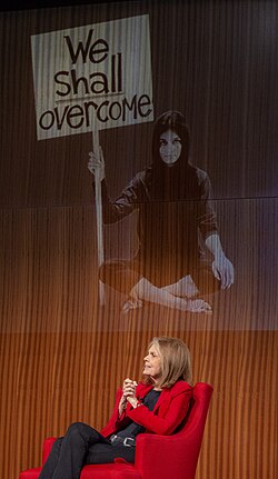 Steinem at the LBJ Library in 2019