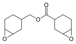 Structural formula of 3,4-Epoxycyclohexylmethyl-3',4'-epoxycyclohexane carboxylate