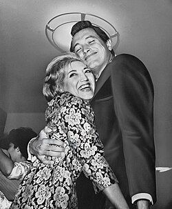 Hudson dancing with Mexican singer Amalia Mendoza in 1960. She was an artist that he personally admired[36]