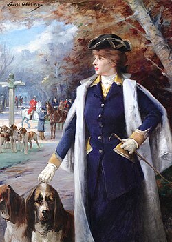 Sarah Bernhardt Hunting with Hounds by Louise Abbéma (1897)