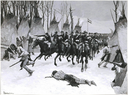 Battle of Washita painting by Frederic Remington