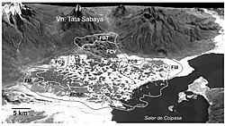 Debris avalanche deposit of Tata Sabaya in Bolivia