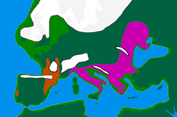 The Last Glacial Maximum refugia, around 20,000 years ago Solutrean culture Epigravettian culture[51]