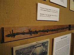 An early handmade specimen of Glidden's "The Winner" on display at the Barbed Wire History Museum in DeKalb, Illinois