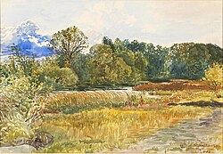 Autumn landscape in Rybiniszki, Latvia, watercolor by Stanisław Masłowski, 1902 (National Museum in Warsaw, Poland)