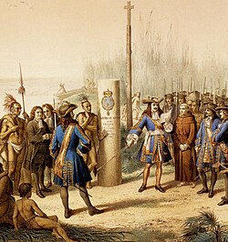 Claiming Louisiana for France in 1682