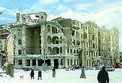 Street in Grozny after the war