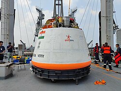 Gaganyaan TV-D1 successfully secured on deck