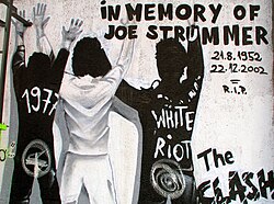 Graffiti in Rijeka, Croatia, commemorating Joe Strummer