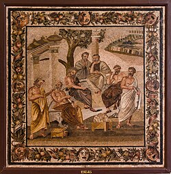 Plato's Academy mosaic from Pompeii