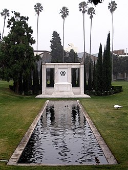 Fairbanks' tomb at Hollywood Forever Cemetery