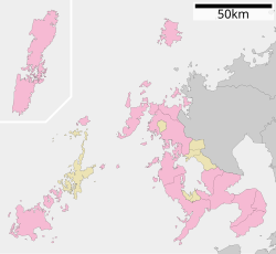 Map of Nagasaki Prefecture City Town