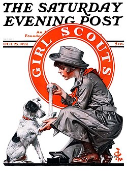 Cover story from The Saturday Evening Post on Girl Scouts (Oct 25, 1924)
