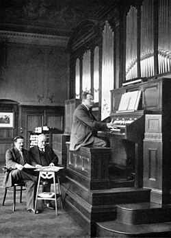 Recording session with Max Reger for the Welte-Philharmonic-Organ, 1913