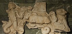 Selene, Hesperus and Nyx fight against the Giants, Antalya Museum.