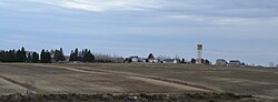 Tillage erosion in field with diversion terraces
