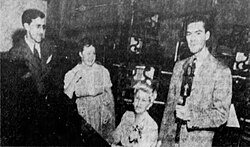 Lyons (center) at WSAI in 1943