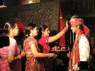 A Hindu wedding ritual in India
