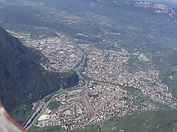 Aerial view of Bolzano