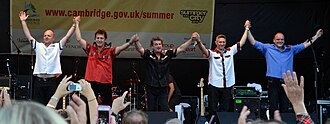 Bay City Rollers performing at the Cambridge Big Weekend Festival in July 2014