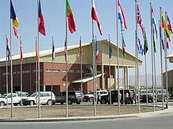 ISAF's military terminal at Kabul International Airport in September 2010