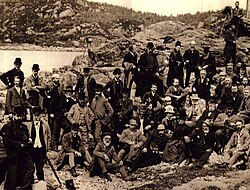 The members of the PCUK on an outing to Tarbert during the 1887 Convention in Glasgow.