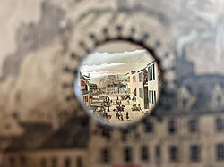 Peep hole in the Le Chateau d'Edinbourg Das Schloss zu Edinburg The Castle of Edinburgh from Edinburgh University Heritage Collections