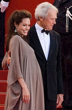 With a pregnant Angelina Jolie on the red carpet of the 2008 Cannes Film Festival