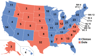 Results for the 1996 United States presidential election