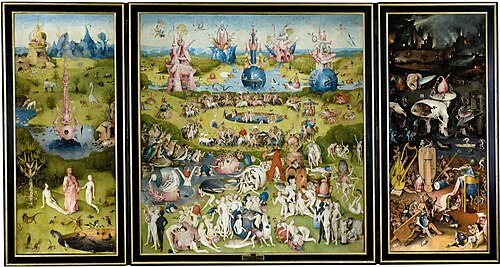 Hieronymus Bosch, The Garden of Earthly Delights, 1490–1510. Museo del Prado, Madrid