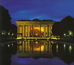 Chehel Sotoun Palace in Isfahan, built during the Safavid Empire with example of a talar, World Heritage Site