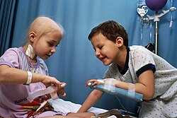 An arm board is recommended for immobilizing the extremity for cannulation of the hand, the foot or the antecubital fossa in children.[34]