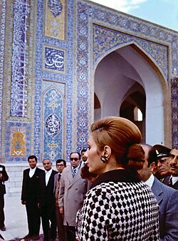 Farah at the Jameh Mosque of Sabzevar, 1974