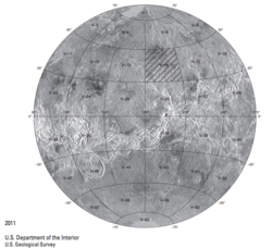 Location of the Ganiki Planitia Quadrangle