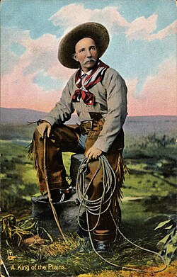 "King of the Plains" postcard, 1898–1924