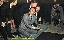 Signing his name at Grauman's Chinese Theatre on November 1, 1962