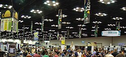 Part of the exhibit hall space during Gen Con Indy 2010
