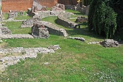 Ruins of the Emperor's palace in Milan located in Via Gorani. Here Constantine and Licinius issued the Edict of Milan.
