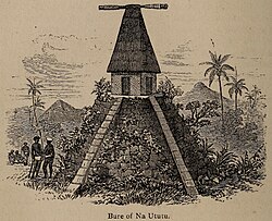 A bure kalou, a sketch done in the early 1800s.