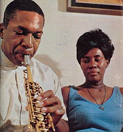 John and Alice Coltrane in 1966