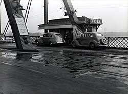 Ak-Sar-Ben Bridge toll booth in 1938