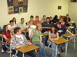 A high school senior (twelfth grade) classroom in Calhan, Colorado