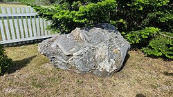 Migmatite rock in Saaremaa, Estonia