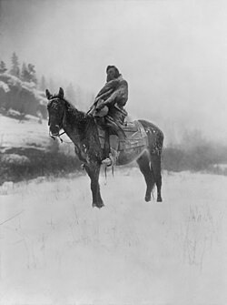 A scout on a horse, 1908 by Edward S. Curtis