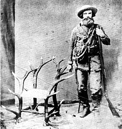 Kinman in 1857 with the chair he presented to Buchanan